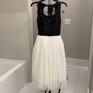 Black & White Sequin Dress